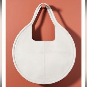Anthropologie Julien Leather Tote Bag - Ivory